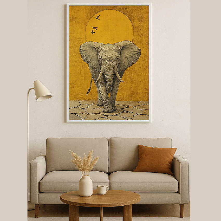 Canvas-Canvas-Poster-Wall-Art-ELEPHANT-Wildlife-Series-MAKEDAI-4