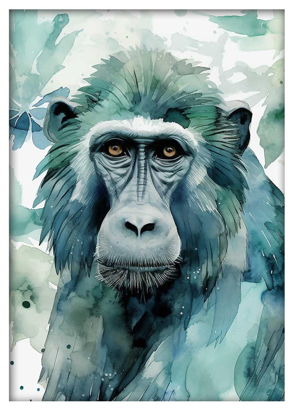 Monkey – Canvas & Poster Wall Art – T502 Wildlife Series MAKEDAI
