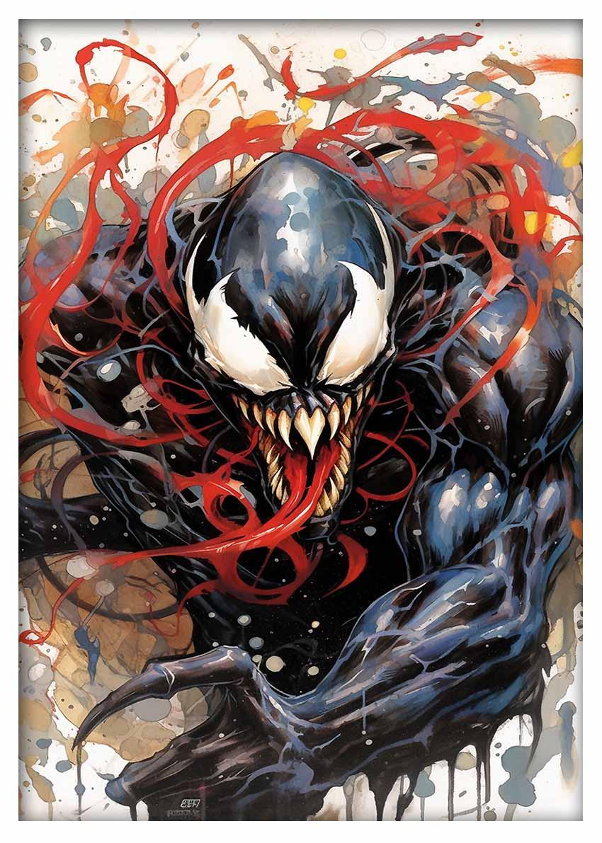 P316 – Venom Canvas Art Prints, Posters, and Wall Art – Superhero Collection MAKEDAI