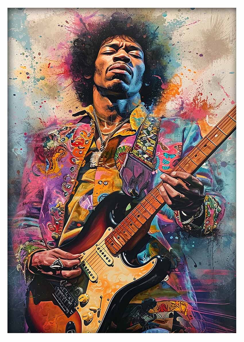 P371 – Jimi Hendrix Canvas Art Prints, Posters, and Wall Art – Pop Art Collection MAKEDAI