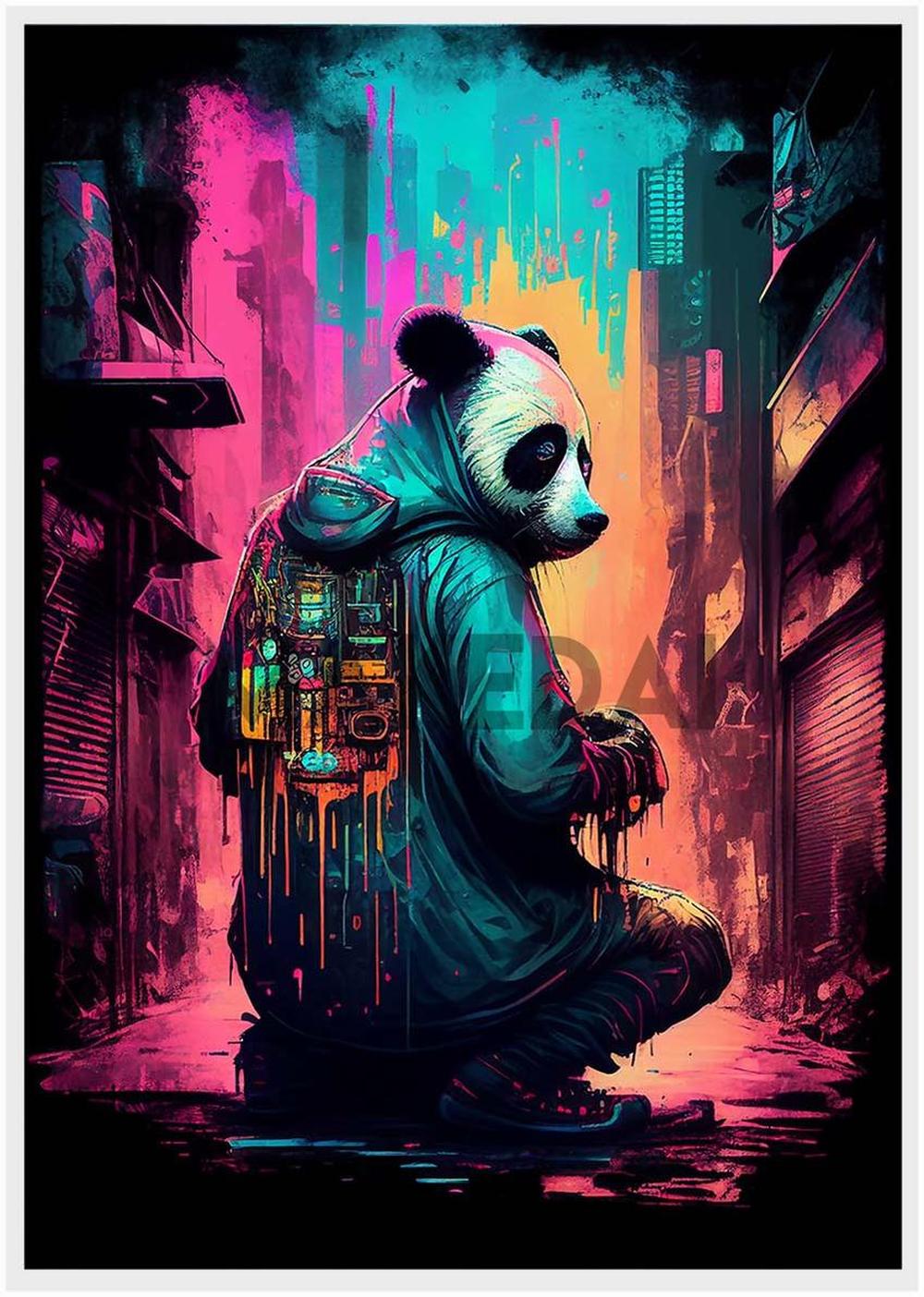 Panda – Canvas & Poster Wall Art – T2 Wildlife Series MAKEDAI