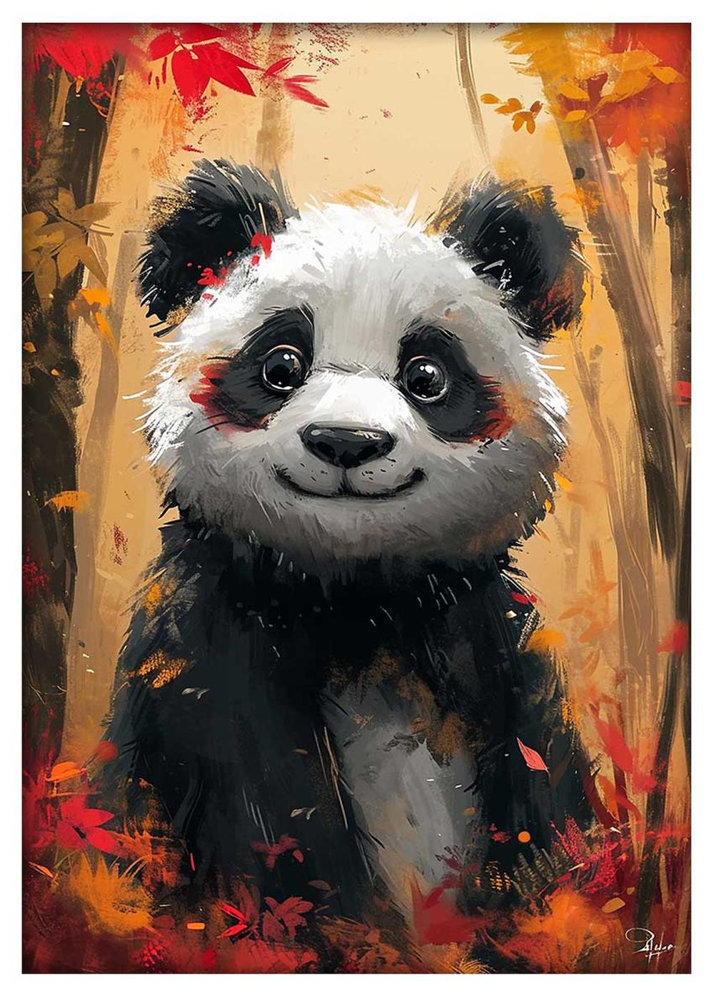 Panda – Canvas & Poster Wall Art – T924 Wildlife Series MAKEDAI