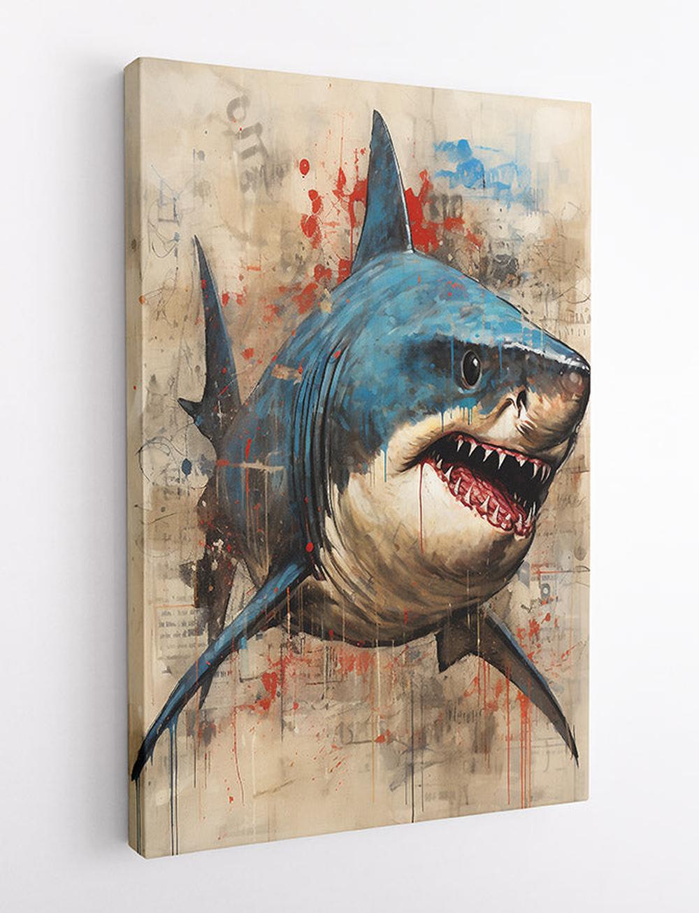 Shark – Canvas & Poster Wall Art – T566 Wildlife Series MAKEDAI