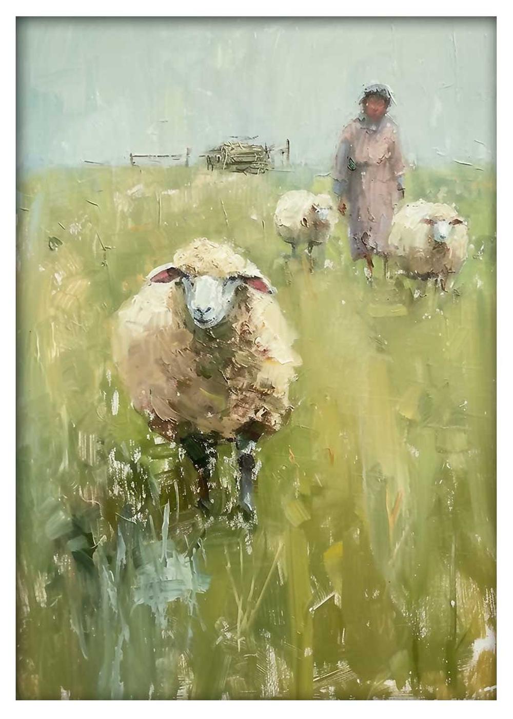 Sheep – Canvas & Poster Wall Art – T816 Wildlife Series MAKEDAI