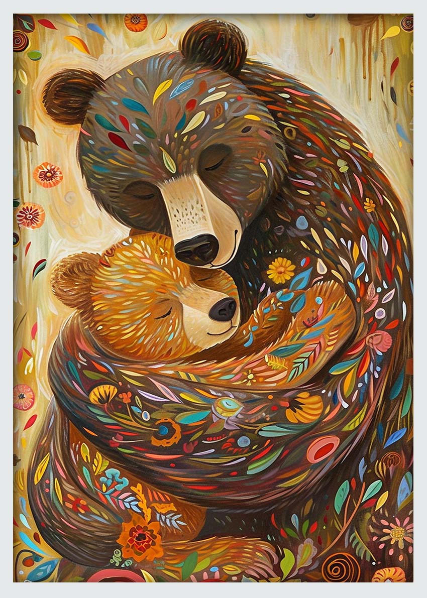 T1038 – Bear Canvas Art Prints, Posters, and Wall Art MAKEDAI