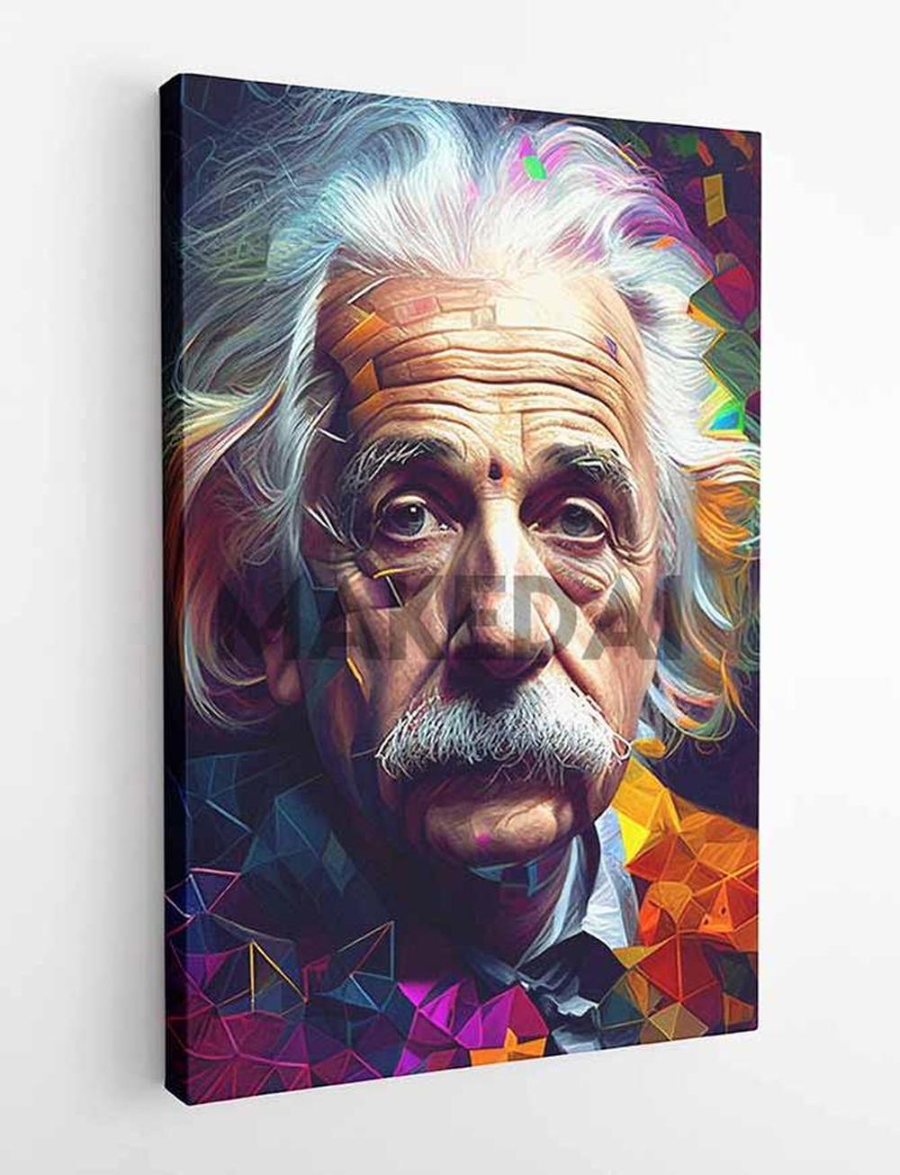 P154 – AI Artistry Albert Einstein Printed Designs on Canvas Art Prints, Posters, and Wall Art – Pop Art Collection MAKEDAI