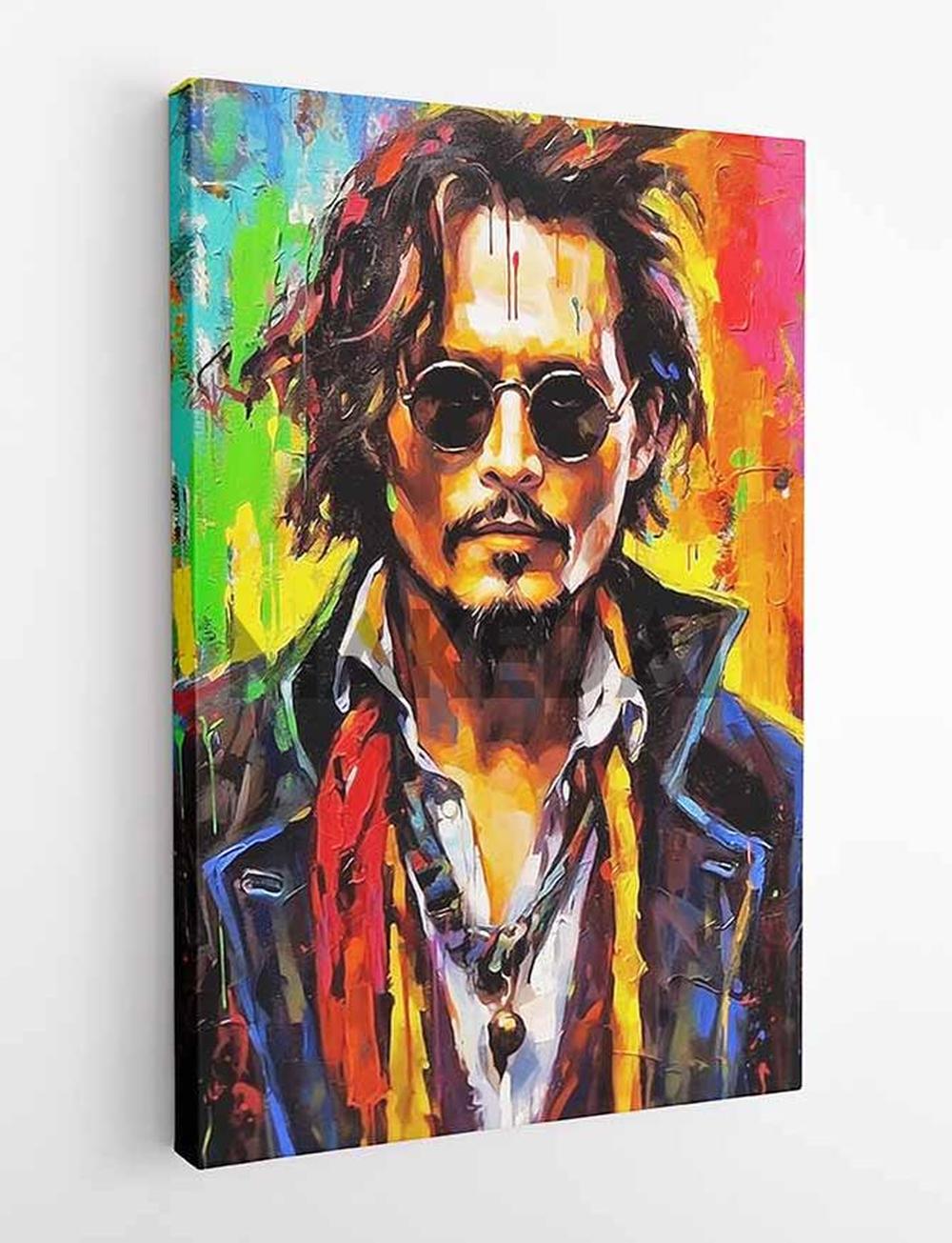 P202 – Johnny Depp Art Prints, T-Shirts, Posters, and Mugs, Cushion Cover Expressive Collection Canvas Art Prints, Posters, and Wall Art – Pop Art Collection MAKEDAI