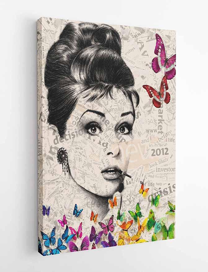 P82 – Audrey Hepburn Canvas Art Prints, Posters, and Wall Art – Pop Art Collection MAKEDAI