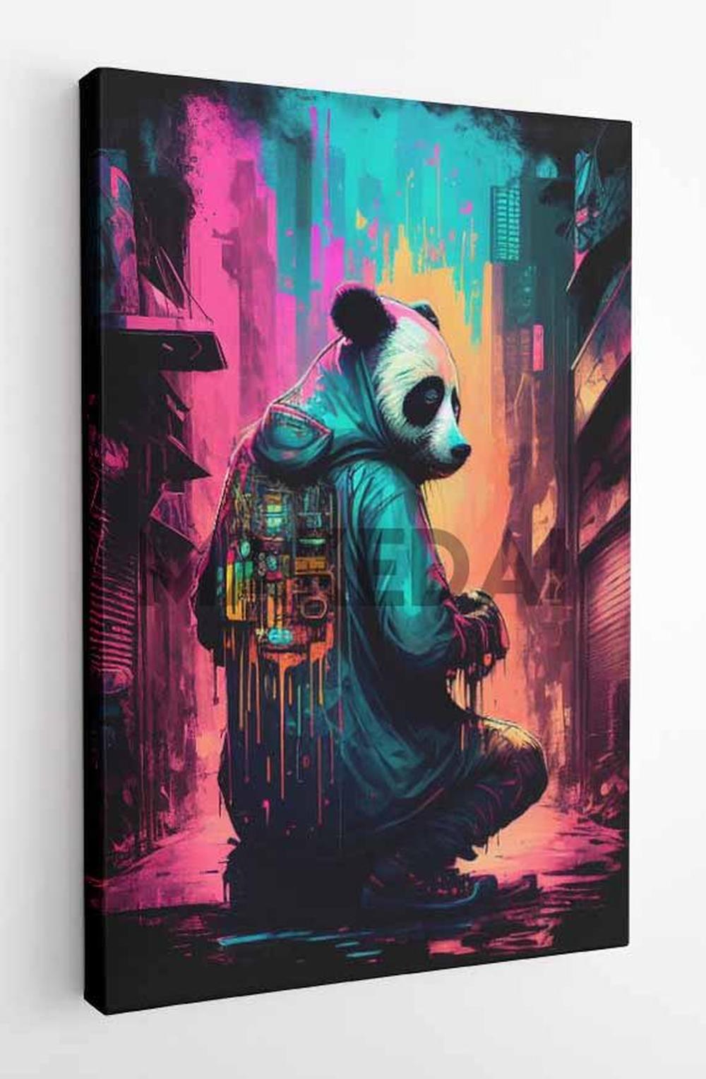 Panda – Canvas & Poster Wall Art – T2 Wildlife Series MAKEDAI