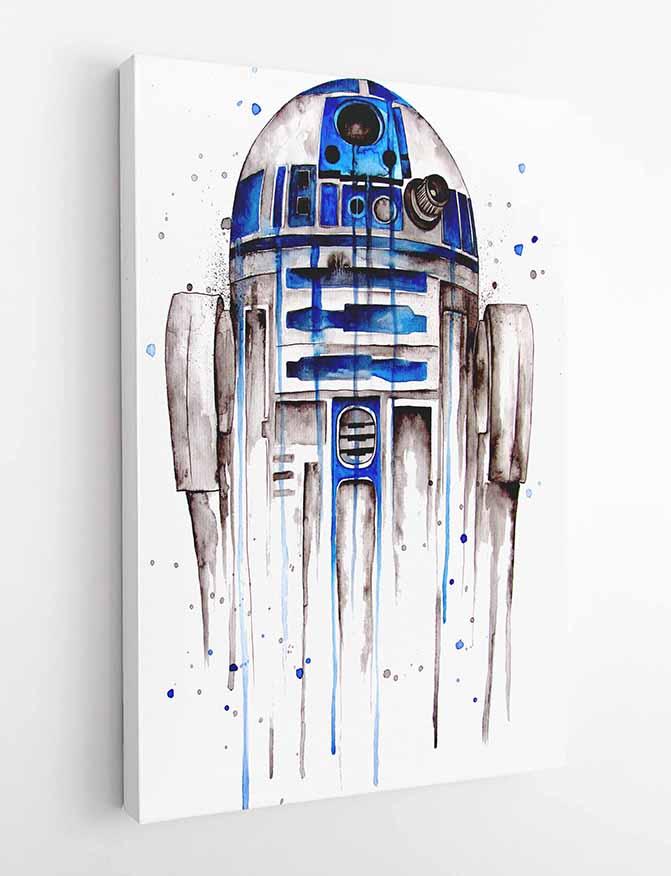 P58 – R2-D2 Canvas Art Prints, Posters, and Wall Art – Fantasy & Sci-Fi Collection MAKEDAI