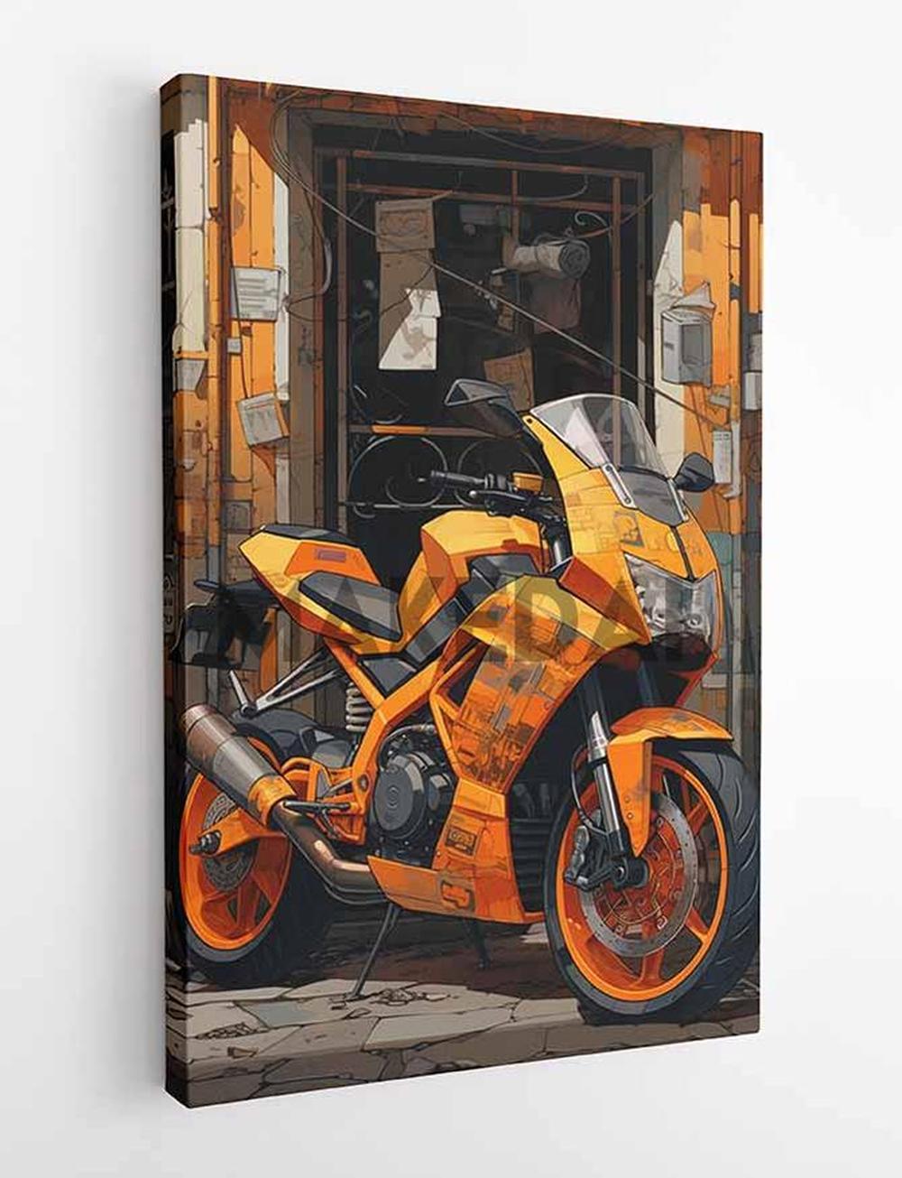 T344 – Motorbike Canvas Art Prints, Posters, and Wall Art – Motorbike Collection MAKEDAI